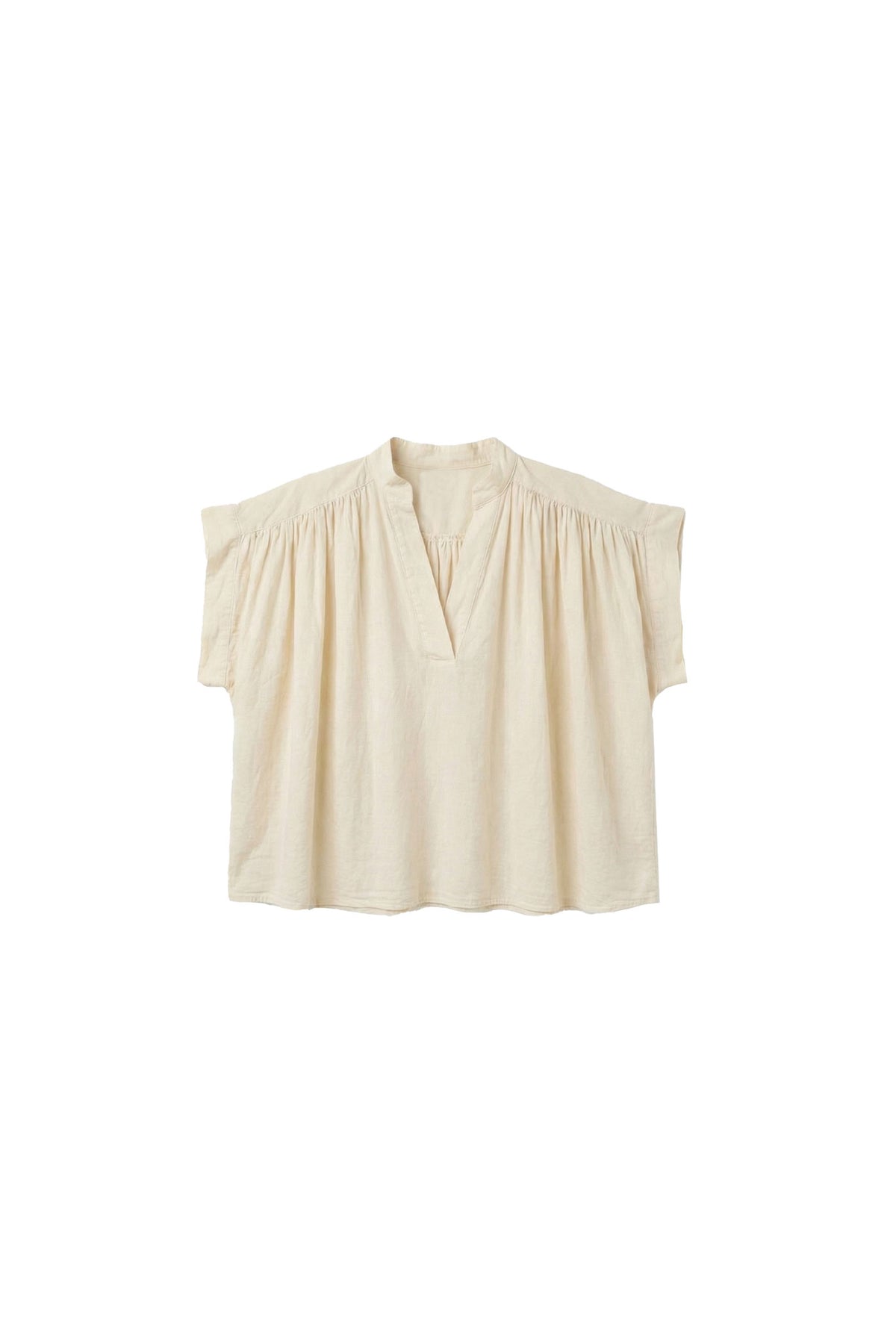 Blouse Aimée écru en coton, coupe fluide — Bling Paris