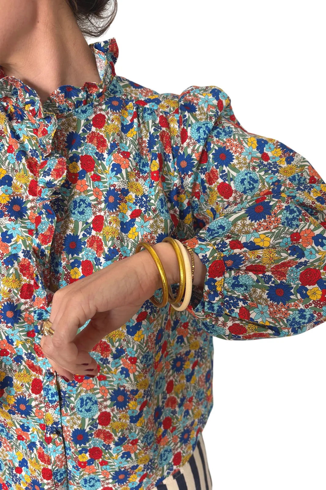 Chemise Suzy fleurie multicolore, imprimé liberty — Bling Paris