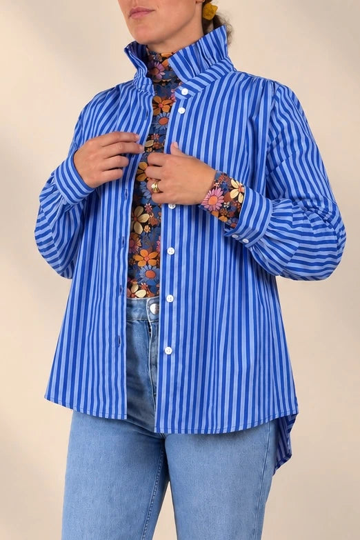Chemise Louise - Bleu — Bling Paris