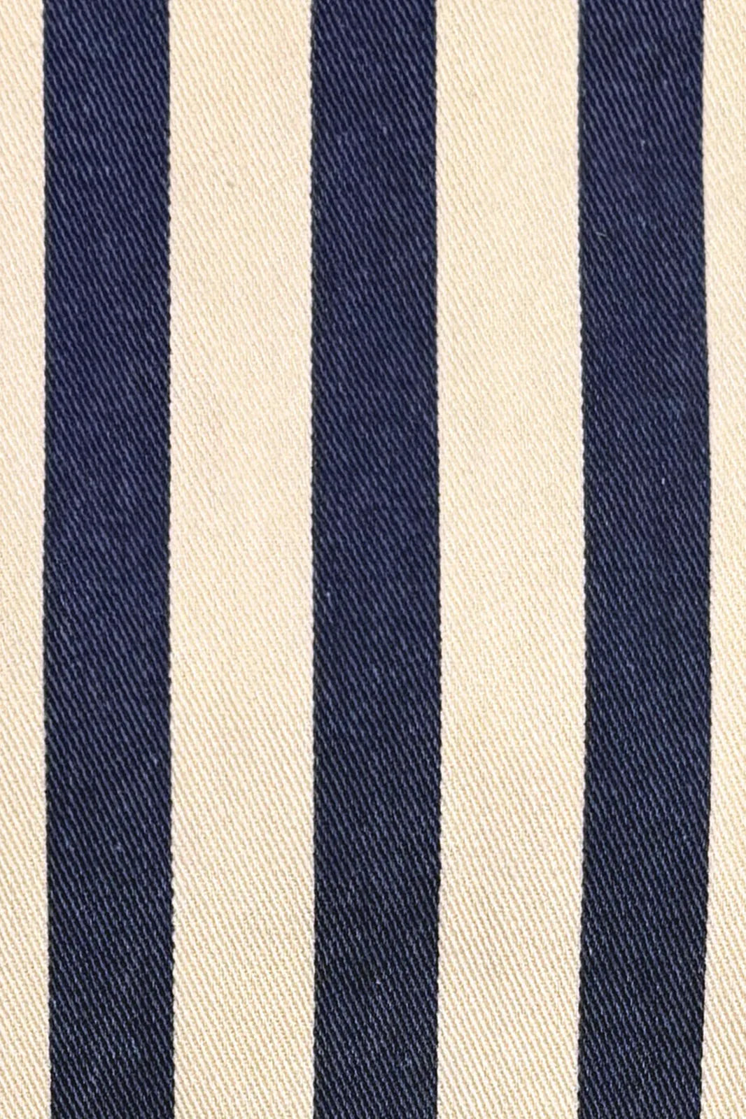 Pantalon Henri à rayures bleues et écru en coton — Bling Paris