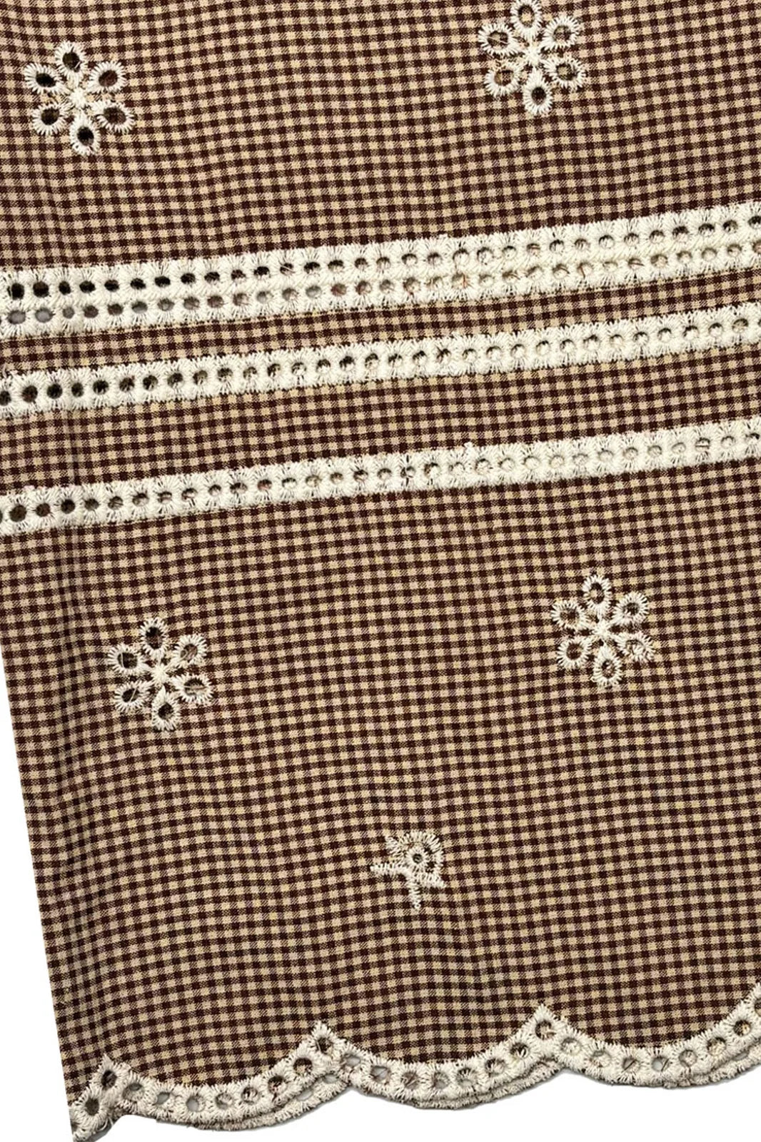 Pantalon Alphonse micro vichy caramel et écru — Bling Paris