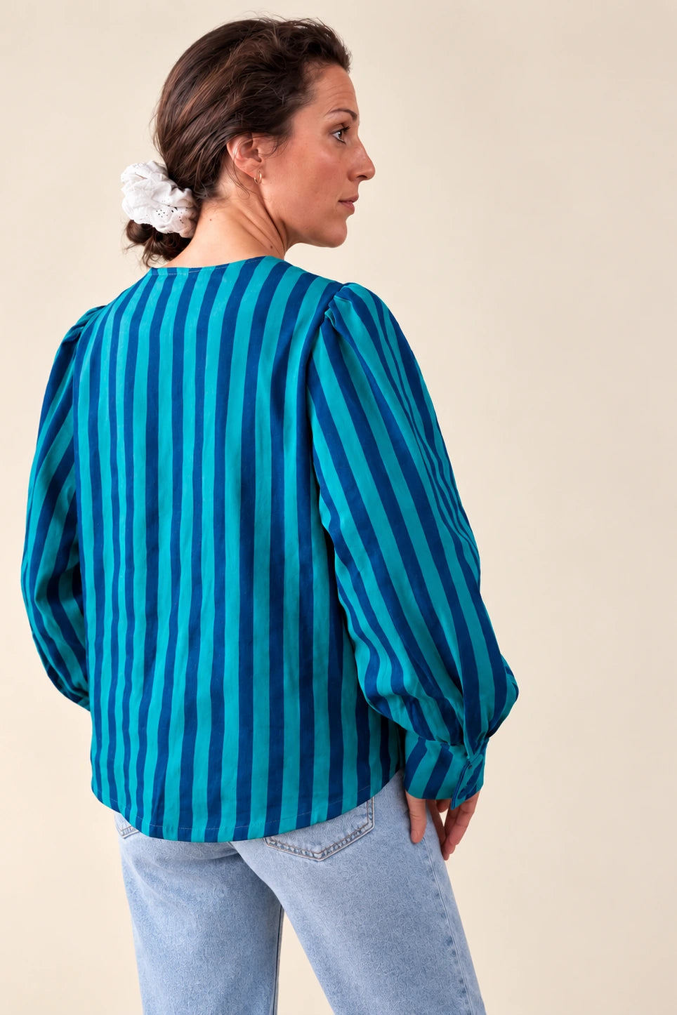 Veste Brune - Bleu et vert — Bling Paris